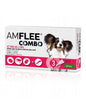 AMFLEE Combo Dog 67mg box for small dogs, effective against fleas, ticks, and lice, 3 pipets for 2-10 kg dogs.