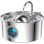 FOUNTAIN-TYPE AUTOMATIC WATER DISPENSER FOR CATS AND DOG WITH WATER, SILENT , STAINLESS STEEL, 3.2L